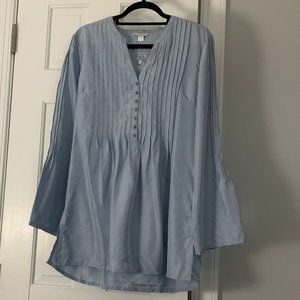 GARNET HILL SILK BLOUSE WITH PINTUCKING-NEW, NEVER WORN